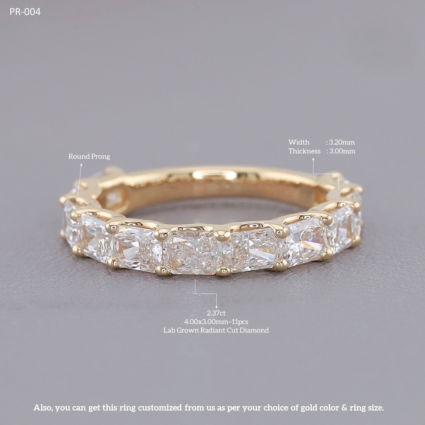 Radiant Cut Lab Grown Diamond Eternity Ring
