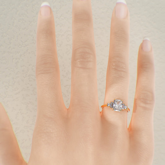 1.50ct Radiant Lab Grown Diamond Engagement Ring