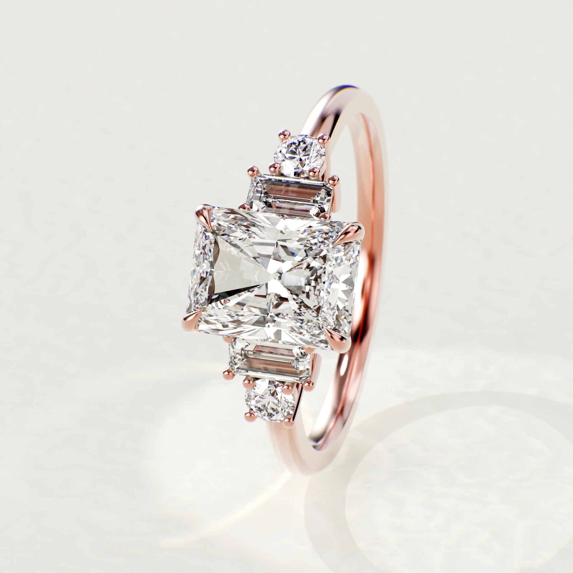 1.50ct Radiant Lab Grown Diamond Engagement Ring