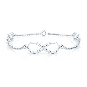 Classic Infinity Station Bracelet with Gypsy Diamonds