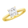 Lab Grown Princess Cut Diamond Tapered Shank Engagement Ring