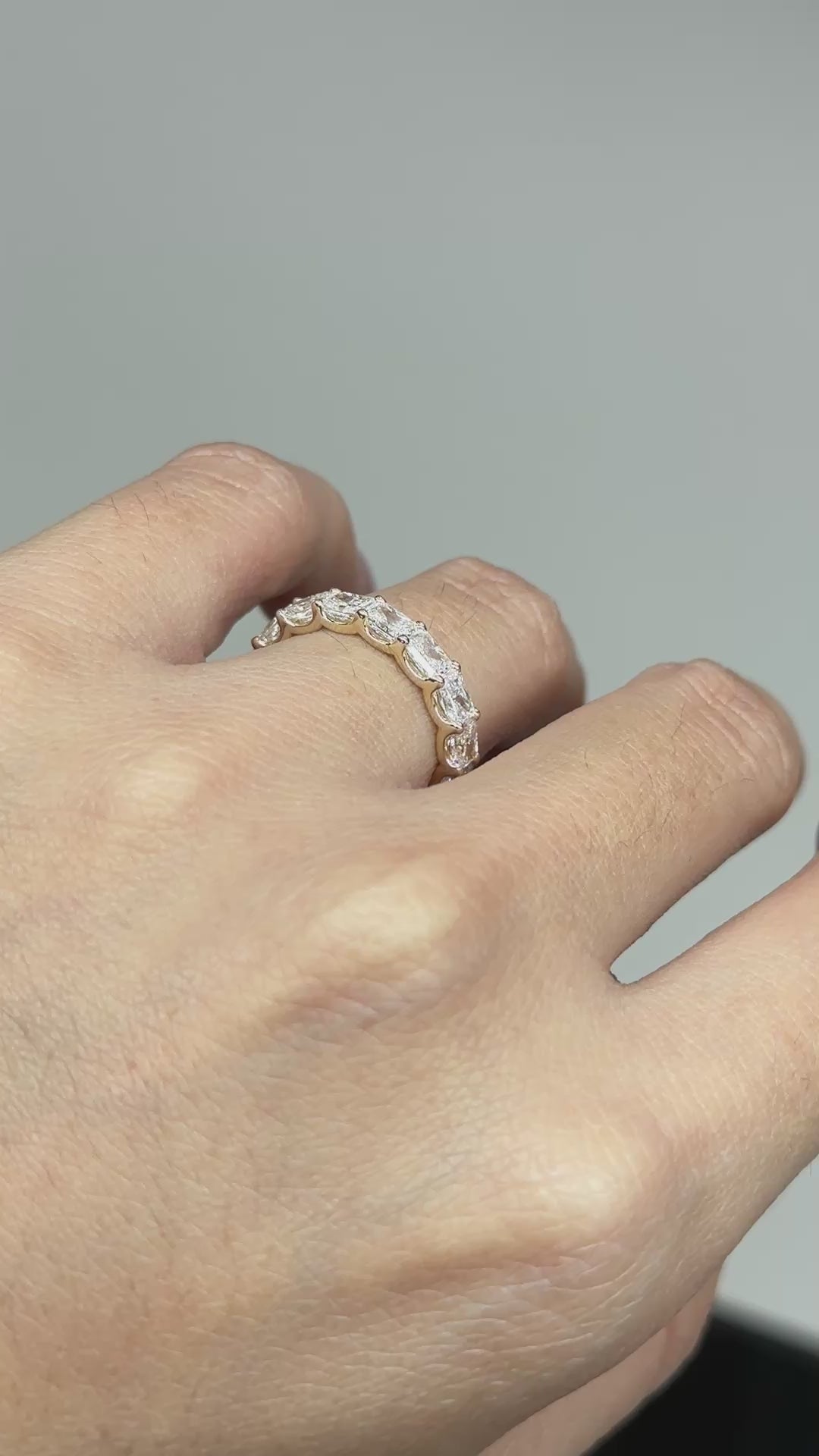 Radiant Cut Lab Grown Diamond Eternity Ring