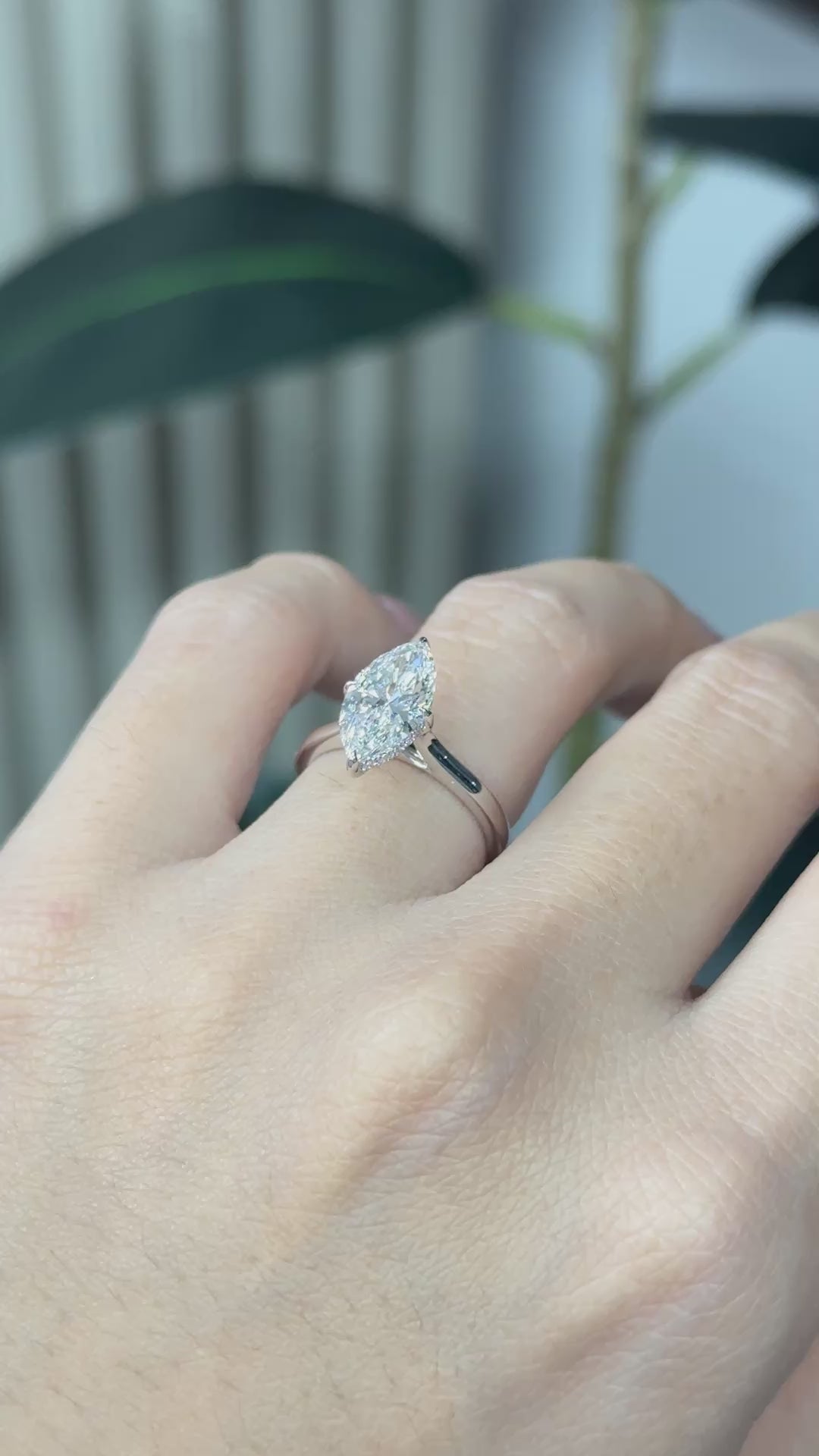 2ct Lab Grown Marquise Diamond Ring | IGI