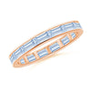 Channel-Set Baguette Diamond Full Eternity Wedding Ring Solid Gold